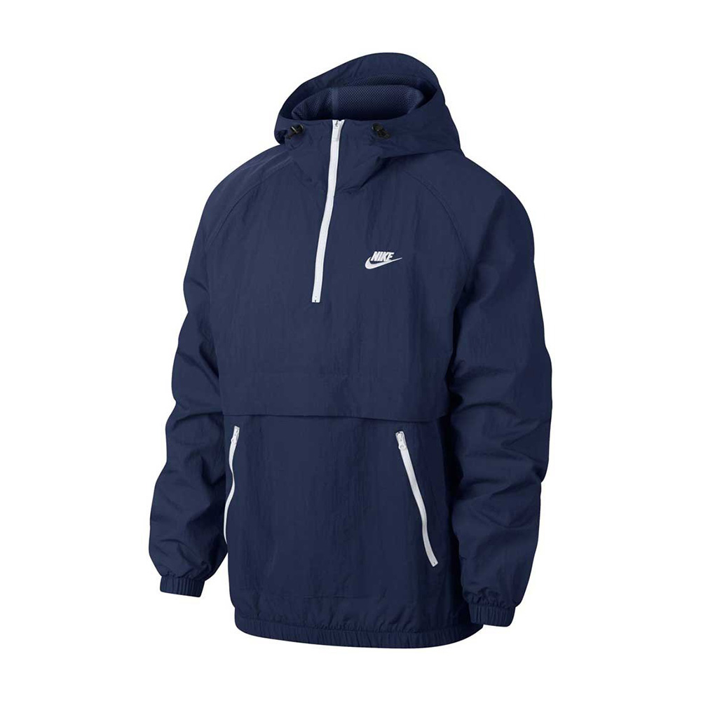Hooded Woven Anorak Magma Orange White - Mens Clothing from Attic Clothing UK