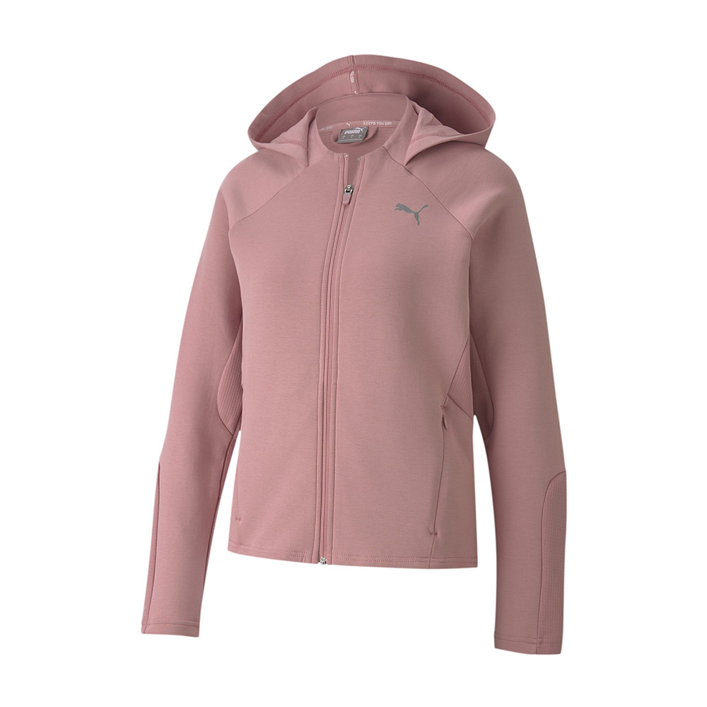 Puma Womens Evostripe FullZip Hoodie Ροζ 58353216, Michanos Sport
