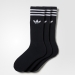  adidas Originals Unisex Solid Crew 3-Pair Socks  