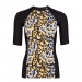  O'neill Women's Anglet Shortlseeve Allover Print Skin UV50+ Swim Protection Tee  -  
