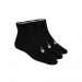  Asics Unisex 3 Pair Pack Cushioned Quarter Socks  