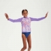  Speedo Girl's Printed Long Sleeve Rash UV Protection Top  