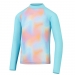  Speedo Girl's Printed Long Sleeve Rash UV Protection Top  