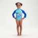  Speedo Girl's Digital Long Sleeve Frill Swimsuit  