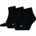  Puma Unisex Plain 3 Pack Quarter 3/4 Dobotex Socks  